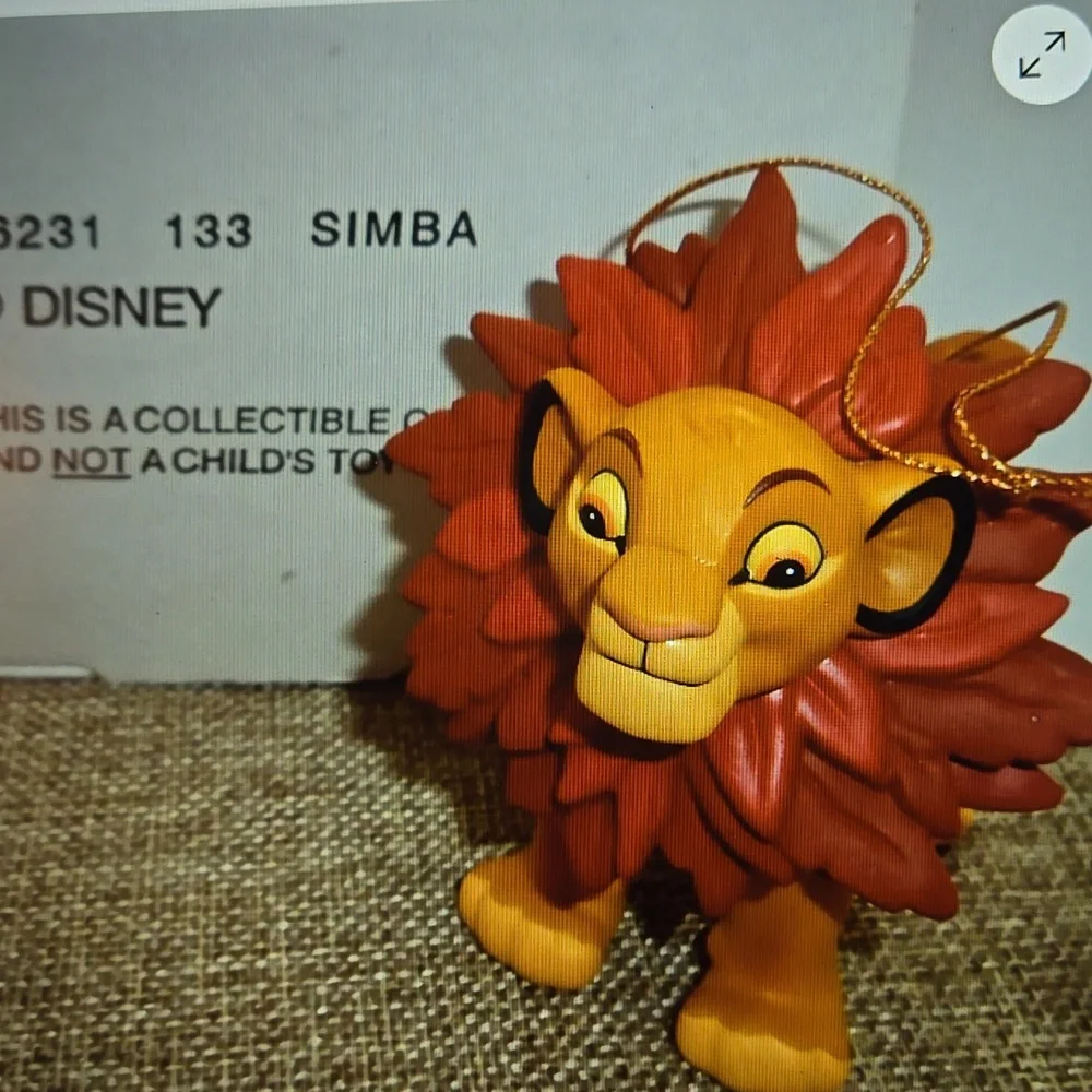 Vintage Disney Hallmark Simba The Lion King Ornament Released 1995 Excellent